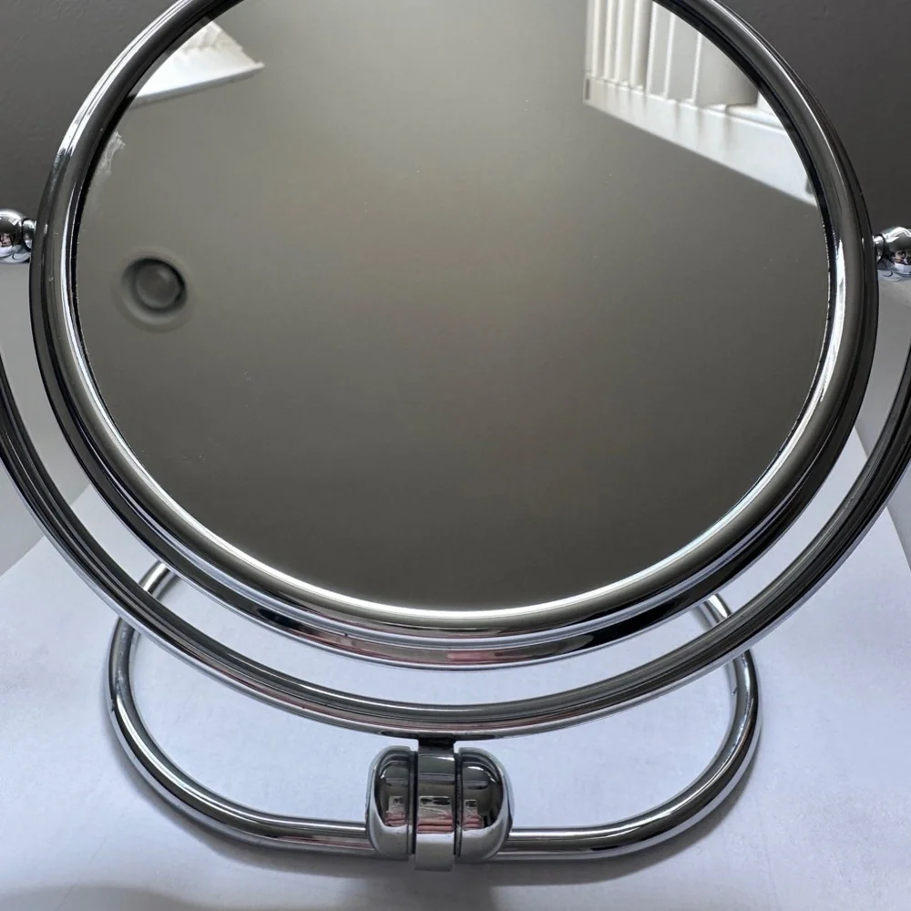 Table Mirror 2 side normal and magnifying bathroom mirror Round vanity mirror